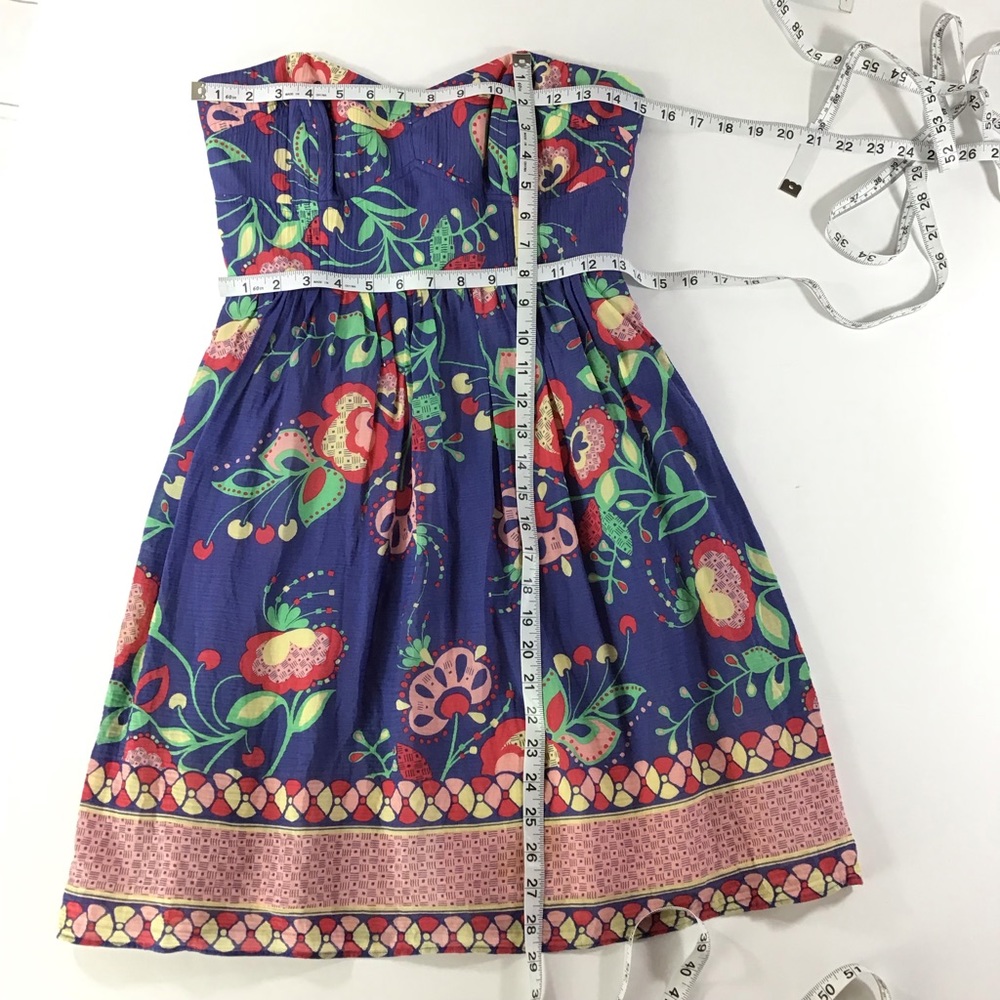 Shoshanna Lotus Strapless Silk Dress - Picture 7 of 8